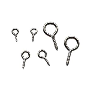 BULK 100 Pieces Stainless Steel Silver Sizes Available 8mm,10mm,16mm Jewelry Making Screw Screws Eye Hooks