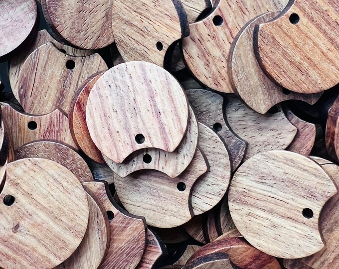 Clearance 20pcs Lightweight Natural Wood Wooden Boho 24mm  or 1” Small Round Circle Hoop Cutout Earring Earrings Charms Jewelry Making Craft