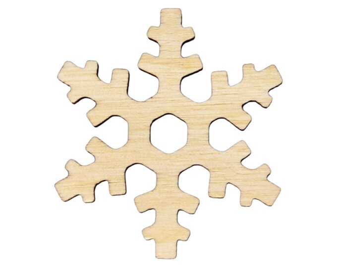 BULK (12pc to 100pc) Unfinished Wood Wooden Snowflake Cutout Hanging Dangle Earring Earrings Jewelry Blanks Made in Texas