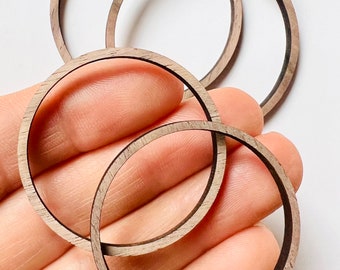 Walnut Wood Ultra Thin Wooden Hoops for Earring Making