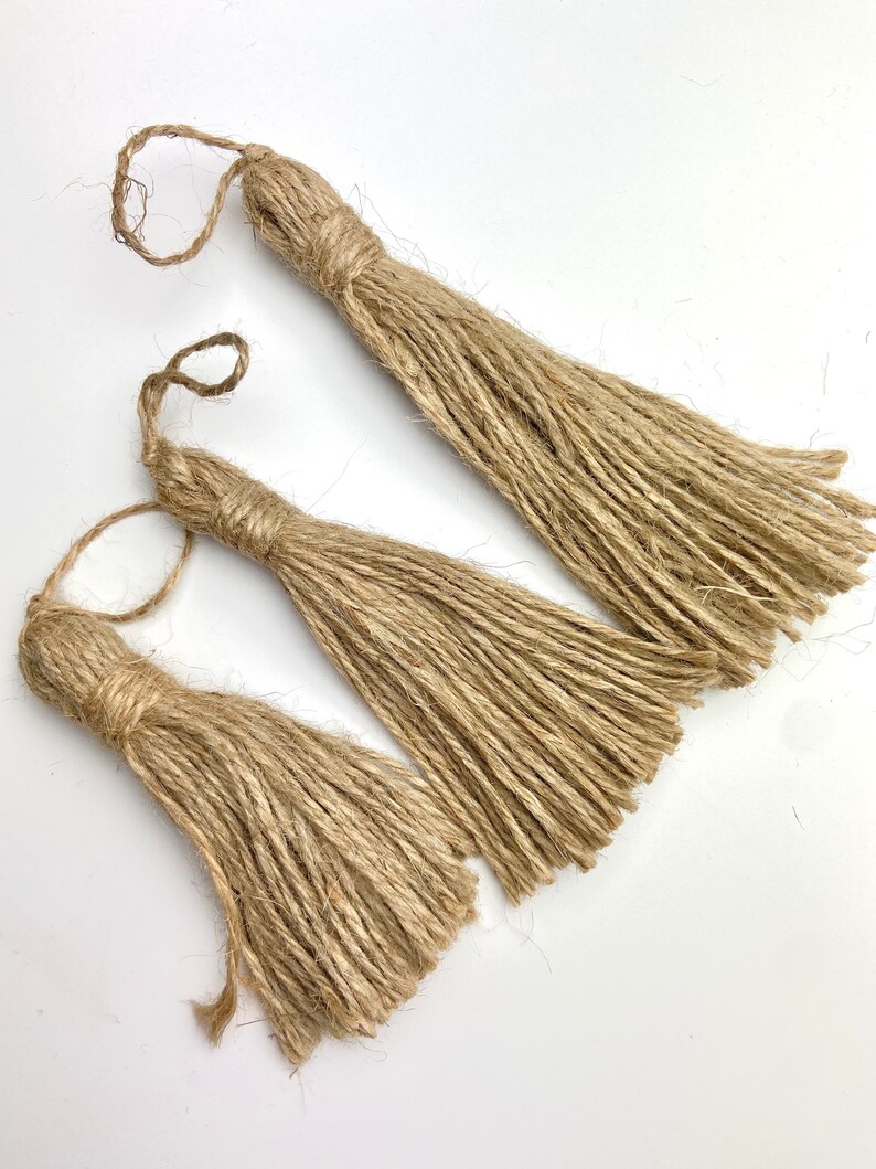 Natural Jute Burlap Twine Rustic Tassel Tassels Etsy