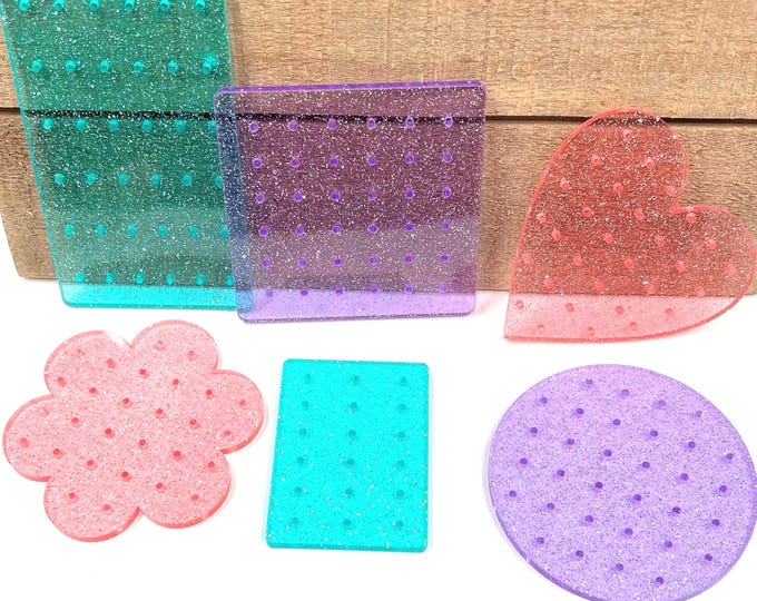 Set of 6 Mini Acrylic Earring Organizer Set, Travel Stud Holder