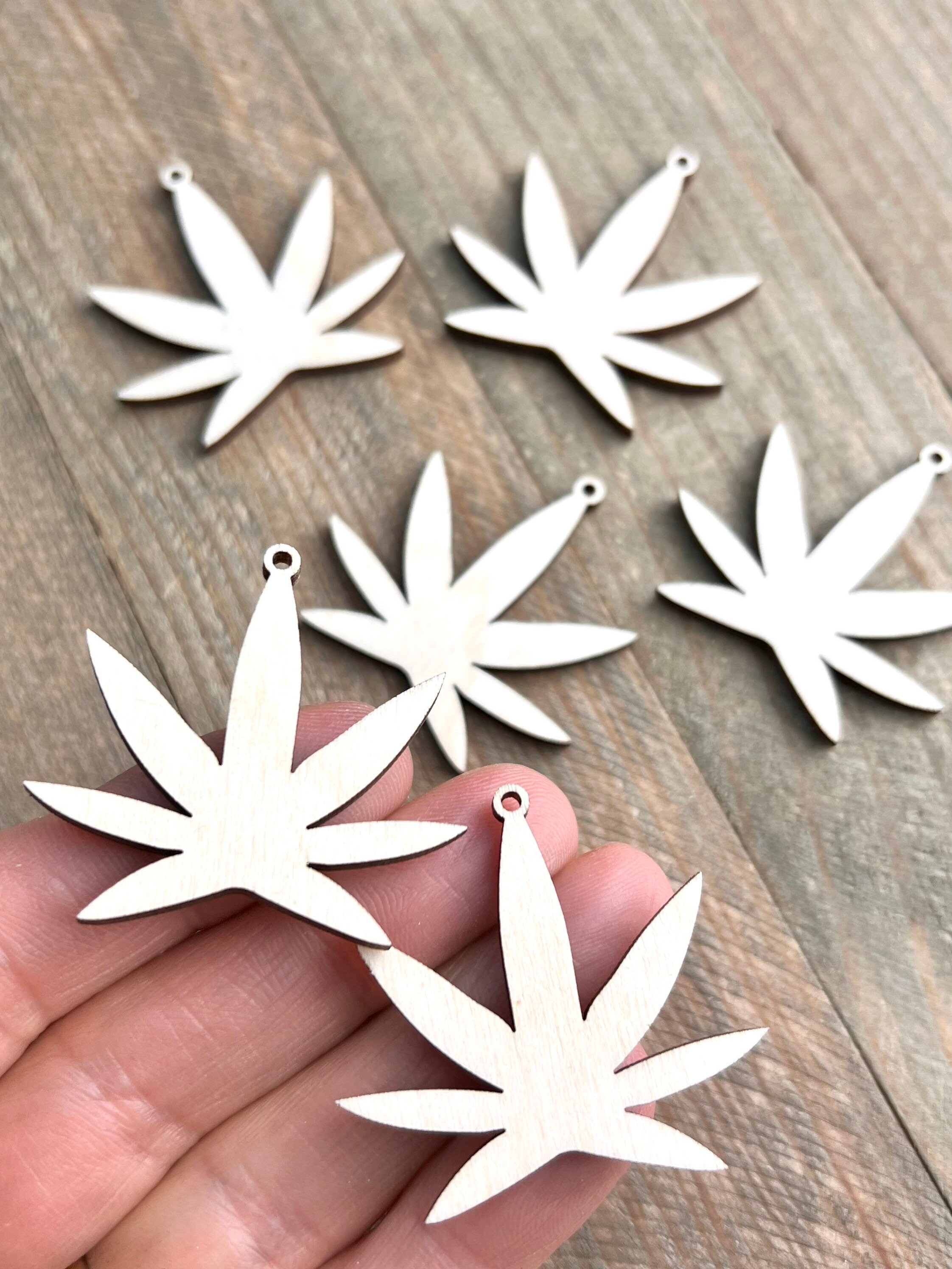 Marijuana Leaf Acrylic Blank for Key Chains, Badge Reels, Backpack Tags,  Memory Keepers, or Resin 