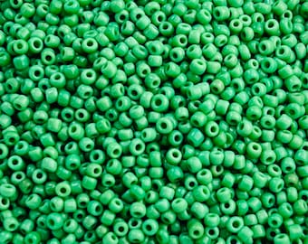 Green  2mm Czech Glass Seed Beads Necklace Bracelets Earrings Jewelry Crafts