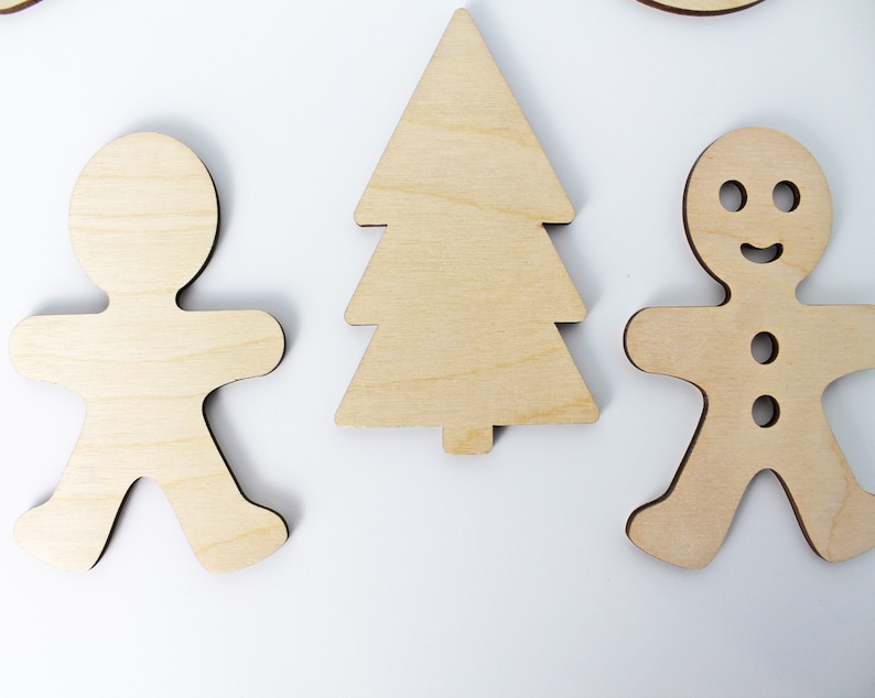 Christmas Unfinished Wood Cutout Shapes Crafts ALL SIZES - Etsy