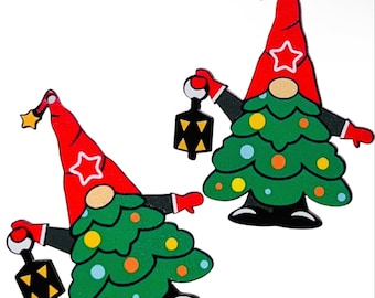 Christmas Tree Gnome DIY Wood Earring Blanks