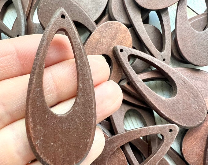 Clearance 12pcs Unfinished Wood Laser Cutout Wood Wooden Earring Hoops Great for DIY Earrings Jewelry Making Crafts