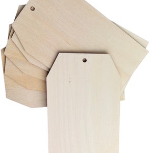 ALL SIZES BULK (12pc to 100pc) Unfinished Wood Laser Cutout Solid Tag Drop Earring Jewelry Blanks Shape Crafts Made in Texas
