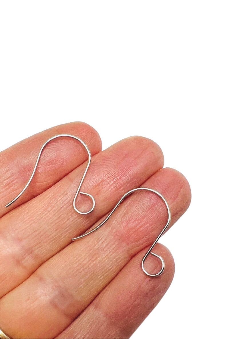 ALL QUANTITIES Large Loop 5mm Gold or Silver Stainless Steel Shepherd Hook Style Earring Hooks Ear Wires image 3