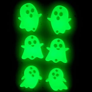 Glow in the Dark Triple Ghost Dangle Earring Blanks, Stacked Ghost Trio, Halloween Earring Blanks, DIY Earrings, Earring Supply