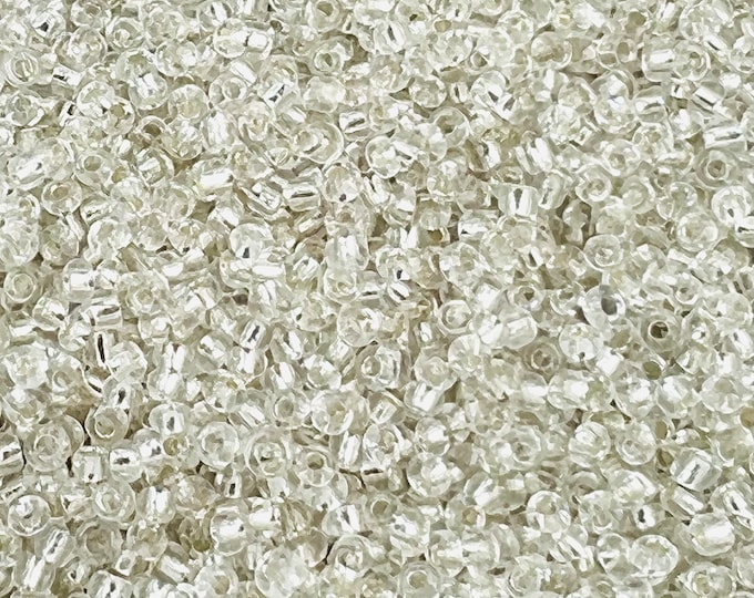 Clear Silver 2mm Czech Glass Seed Beads Necklace Bracelets Earrings Jewelry Crafts