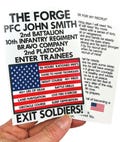 Personalized Military Recruit Decals, The Forge & Prayer Set