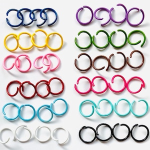 ALL QUANTITIES  & Sizes - Colorful Open Jump Rings Iron Great for Earrings,Jewelry, Bracelets,Crafts and More!