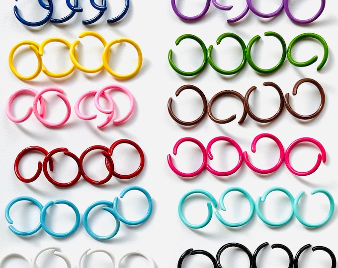 ALL QUANTITIES  & Sizes - Colorful Open Jump Rings Iron Great for Earrings,Jewelry, Bracelets,Crafts and More!