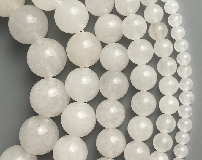 ALL SIZE White Shell Stone Beads Strands 4mm 6mm 8mm 10mm 12mm Loose Beads Gemstones Necklace,Bracelet,Earring Jewelry Crafts Crafting