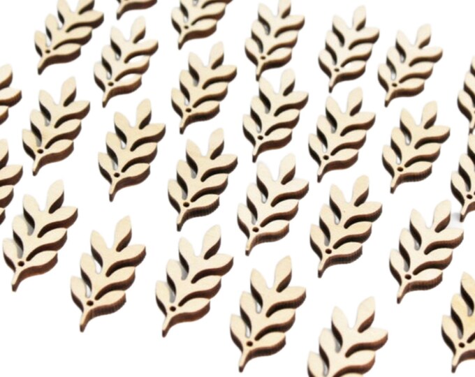 BULK (12pc to 100pc) Unfinished Wood Leaf Leaves Flower Cutout Dangle Earring Jewelry Blanks Shape Crafts Made in Texas