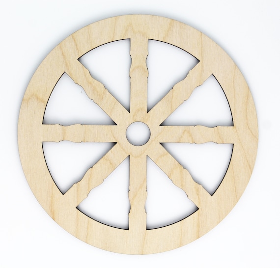 Colonial Style Wagon Wheel Unfinished Wood Laser Cut Out - Etsy