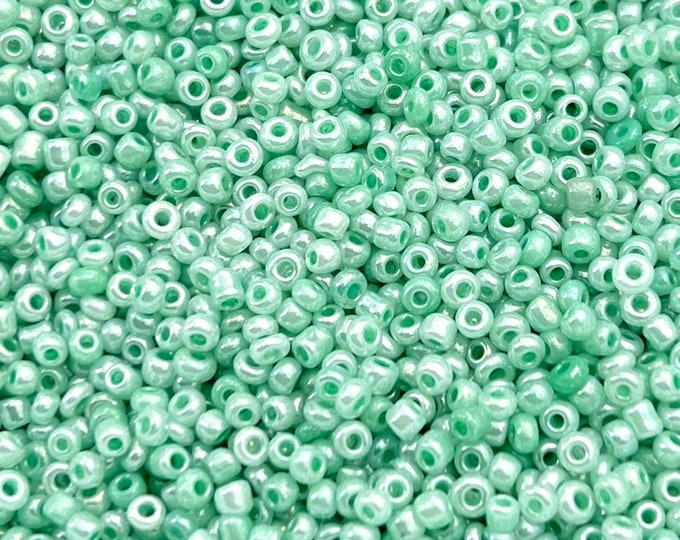 Light Green 2mm Czech Glass Seed Beads Necklace Bracelets Earrings Jewelry Crafts