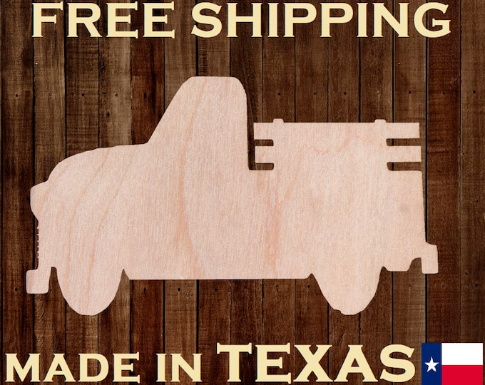 Vintage Truck Unfinished Wood Cutout Cut Out Shapes Ready to Paint Stain Crafts ALL SIZES