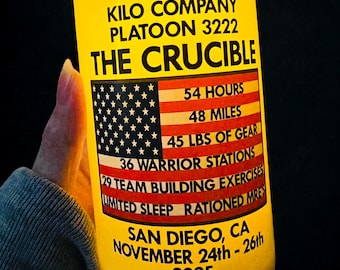 Ships Fast from Texas! Personalized Crucible Candle with Name, Battalion, Company, Platoon, Crucible, Dates, Military Base