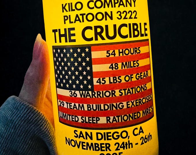 Ships Fast from Texas! Personalized Crucible Candle with Name, Battalion, Company, Platoon, Crucible, Dates, Military Base