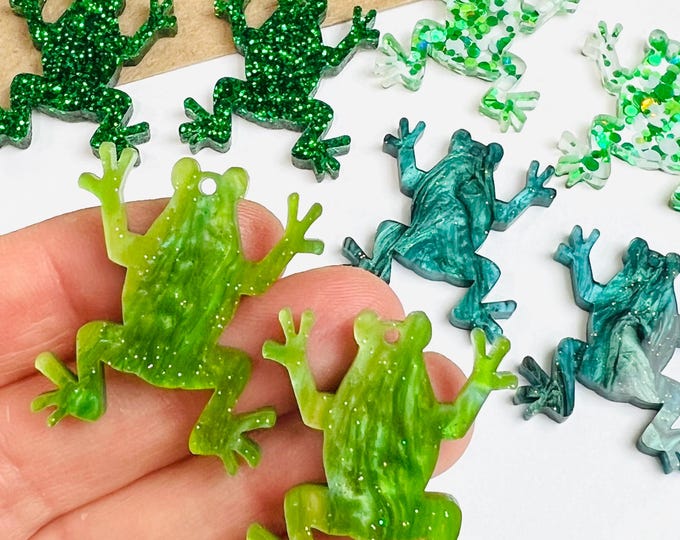 Frog Cutout DIY Acrylic Earring Charm Blanks