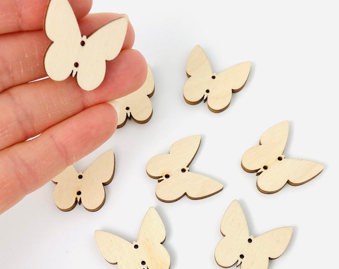 BULK (12pc to 100pc) Unfinished Wood Butterfly Cutouts Tag Tags Dangle Earring  Earrings Charms Jewelry Blanks Shape Crafts Made in Texas