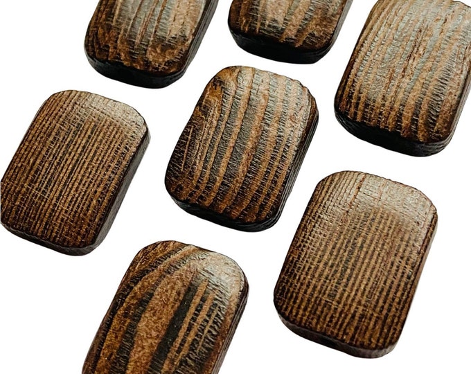 20mm Wood Bead Square Hoop Hoops Connectors 3D Look Charms Cutout Dangle Drop Earring Jewelry Blanks Shape Crafts