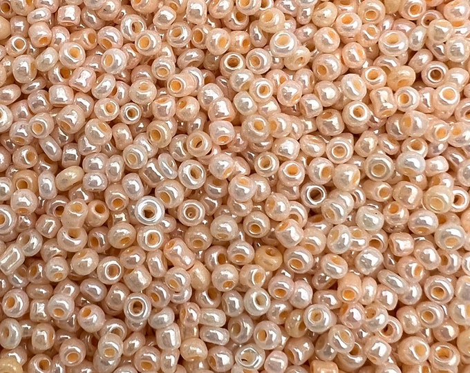 Pearly Peach 2mm Czech Glass Seed Beads Necklace Bracelets Earrings Jewelry Crafts