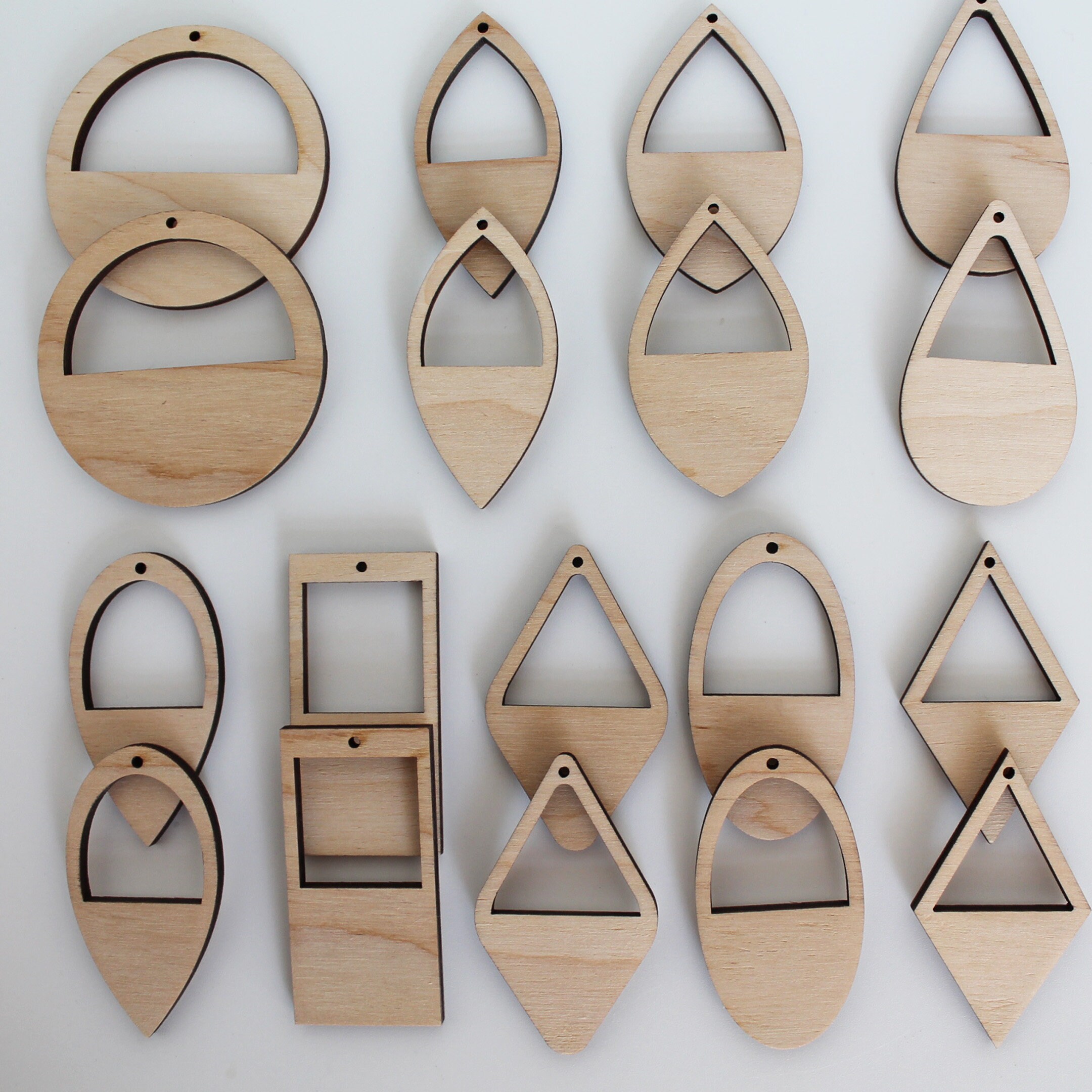 Earring Blanks DIY Wood Earring Blanks DIY Craft Earrings Laser Cut Wood  Earrings Unfinished Wood Jewelry Blanks