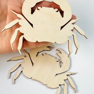 ALL SIZES Deluxe Beach Sand Crab Unfinished Wood Laser Cut Cutout Shape DIY Crafts Door Sign Wall Hanger