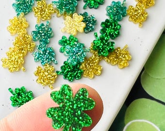 Four Leaf Clover Shamrock Studs, DIY Acrylic Earring Making Blanks Supplies, St. Patrick's Day