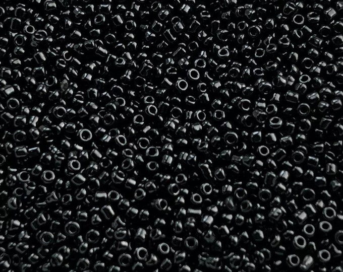 Black 2mm Czech Glass Seed Beads Necklace Bracelets Earrings Jewelry Crafts
