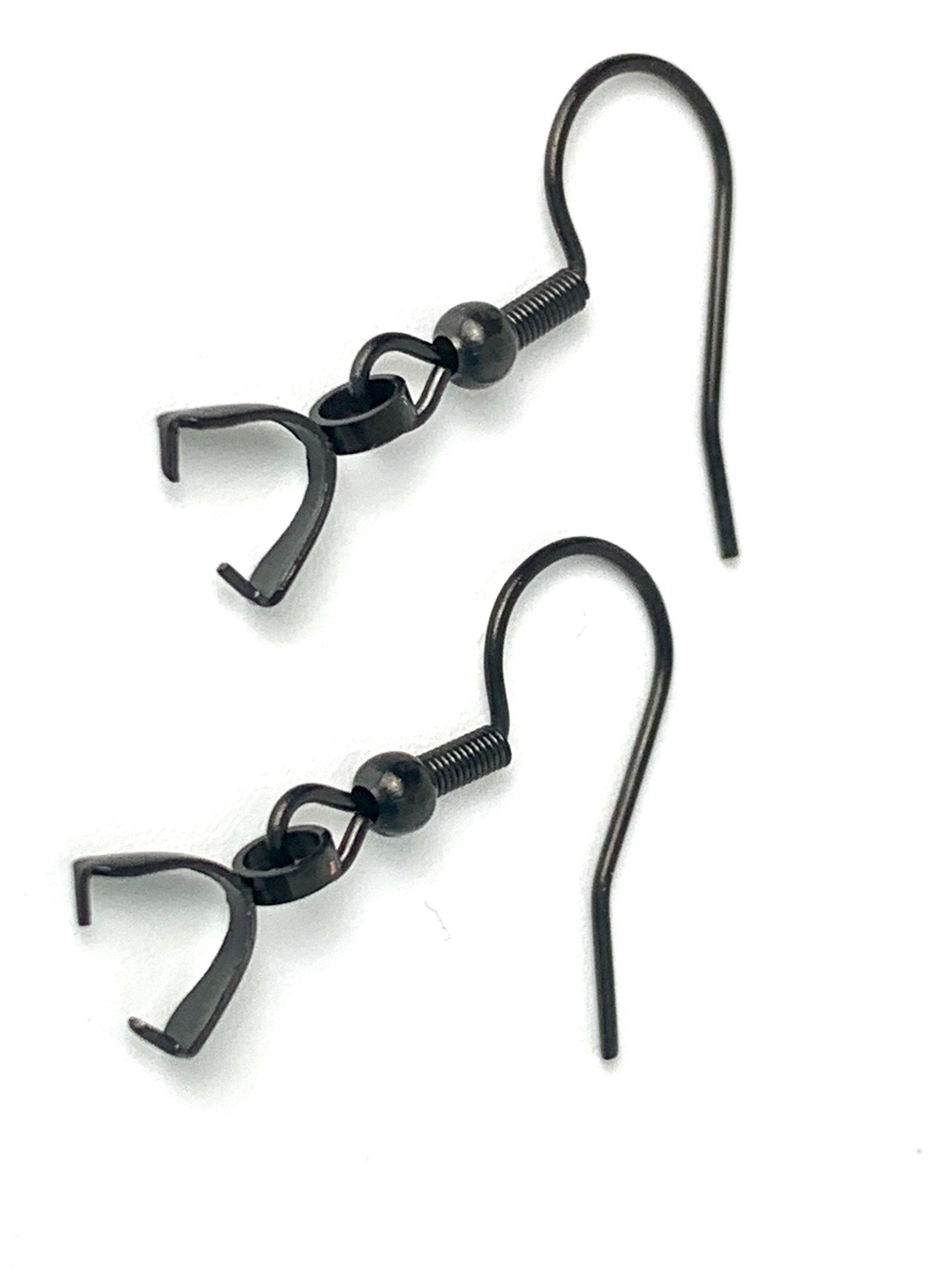 ALL QUANTITIES Black,Gold or Silver Stainless Steel Pinch Bails Bail