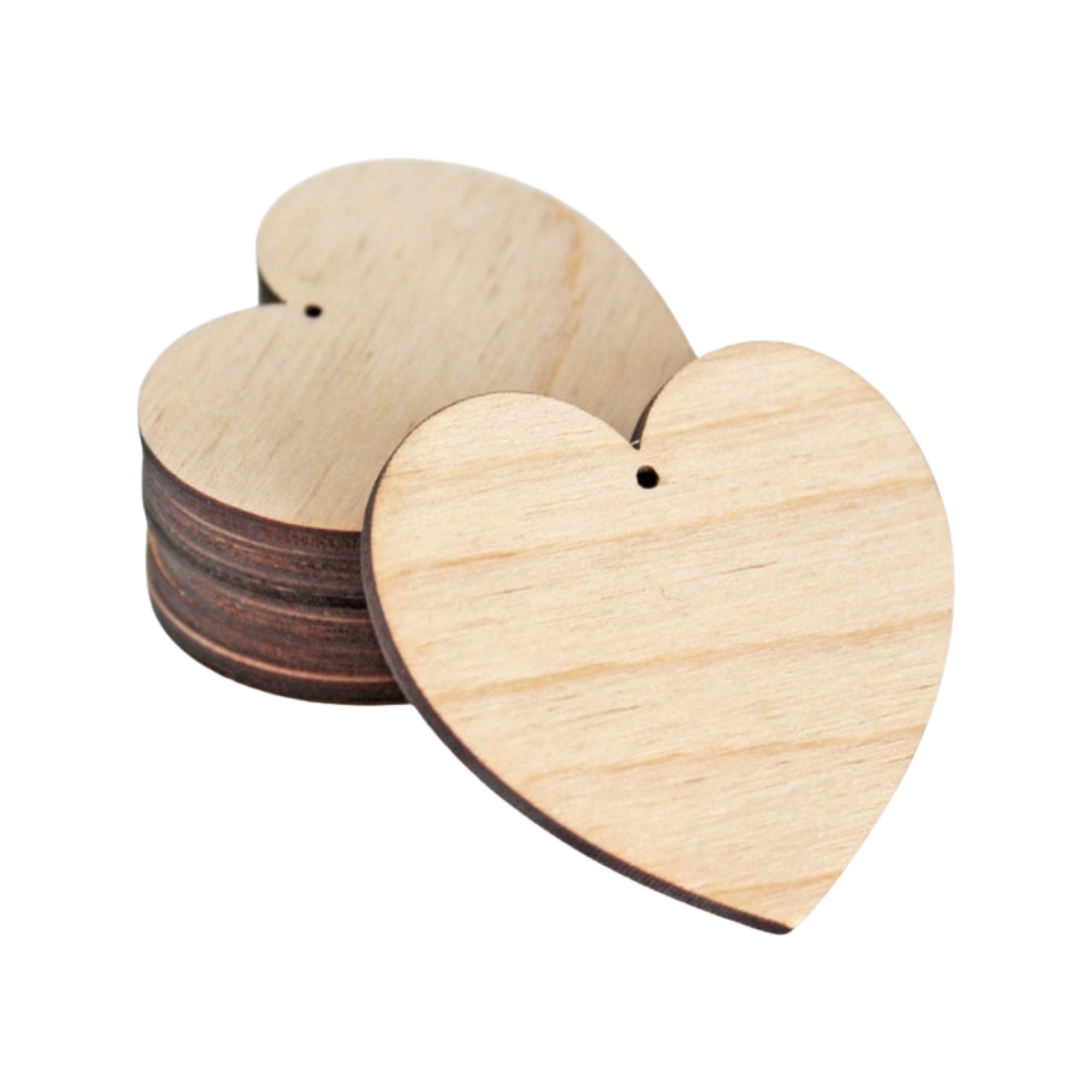 Small Wood Hearts for Crafts 1-inch, 1/8 inch Thick, Pack of 200 Wooden  Wedding Hearts for Valentine's Day Table Decor, by Woodpeckers 