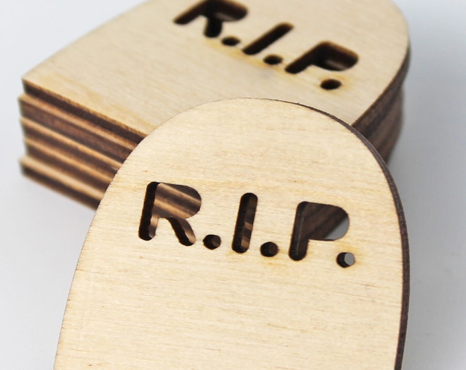Tomb Stone Halloween R.I.P. Unfinished Wood Laser Cutout Shape Crafts Sign Door Hanger Wreath DIY Ready to Paint or Stain ALL SIZES