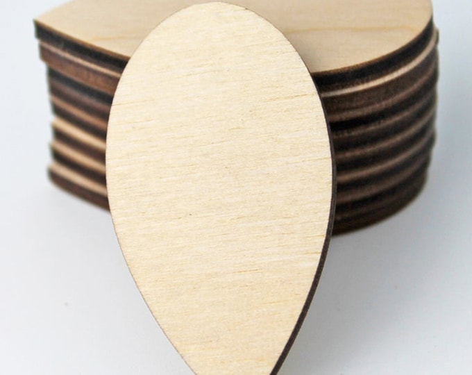 ALL SIZES BULK (12pc-100pc) Unfinished Wood Cutout Solid Reverse Teardrop Tear Drop Halloween Eyes Pumpkin Ghost Blanks Crafts Texas Made