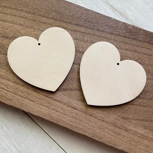 ALL SIZES BULK 12pc to 100pc Unfinished Wood Laser Cutout Solid Heart Earring Jewelry Blanks Shape Paint,Stain & More Crafts Made in Texas 画像 5