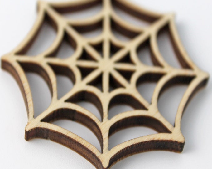 Halloween Spider Web Unfinished Wood Laser Cut Out Cutout Shape Crafts Wreaths Sign DIY Ready to Paint or Stain
