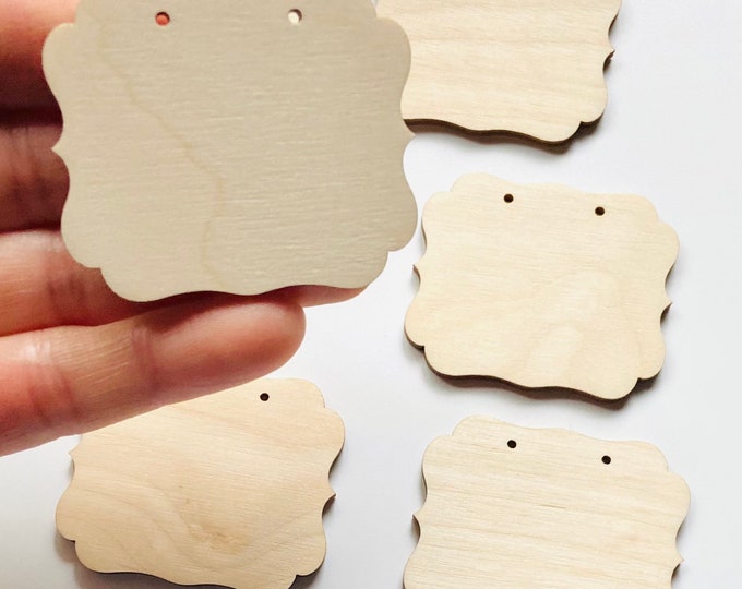 BULK (12pc to 100pc) unfinished wood dollhouse fancy wall hanging plaque painting decoration Cutout Blanks Shape Crafts Texas Made