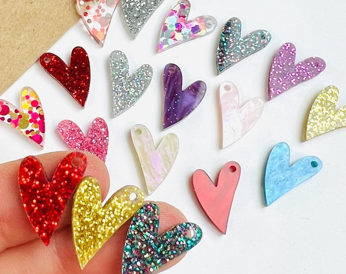 Petite .75” Heart Cutout DIY Acrylic Earring Blanks for Valentines Day