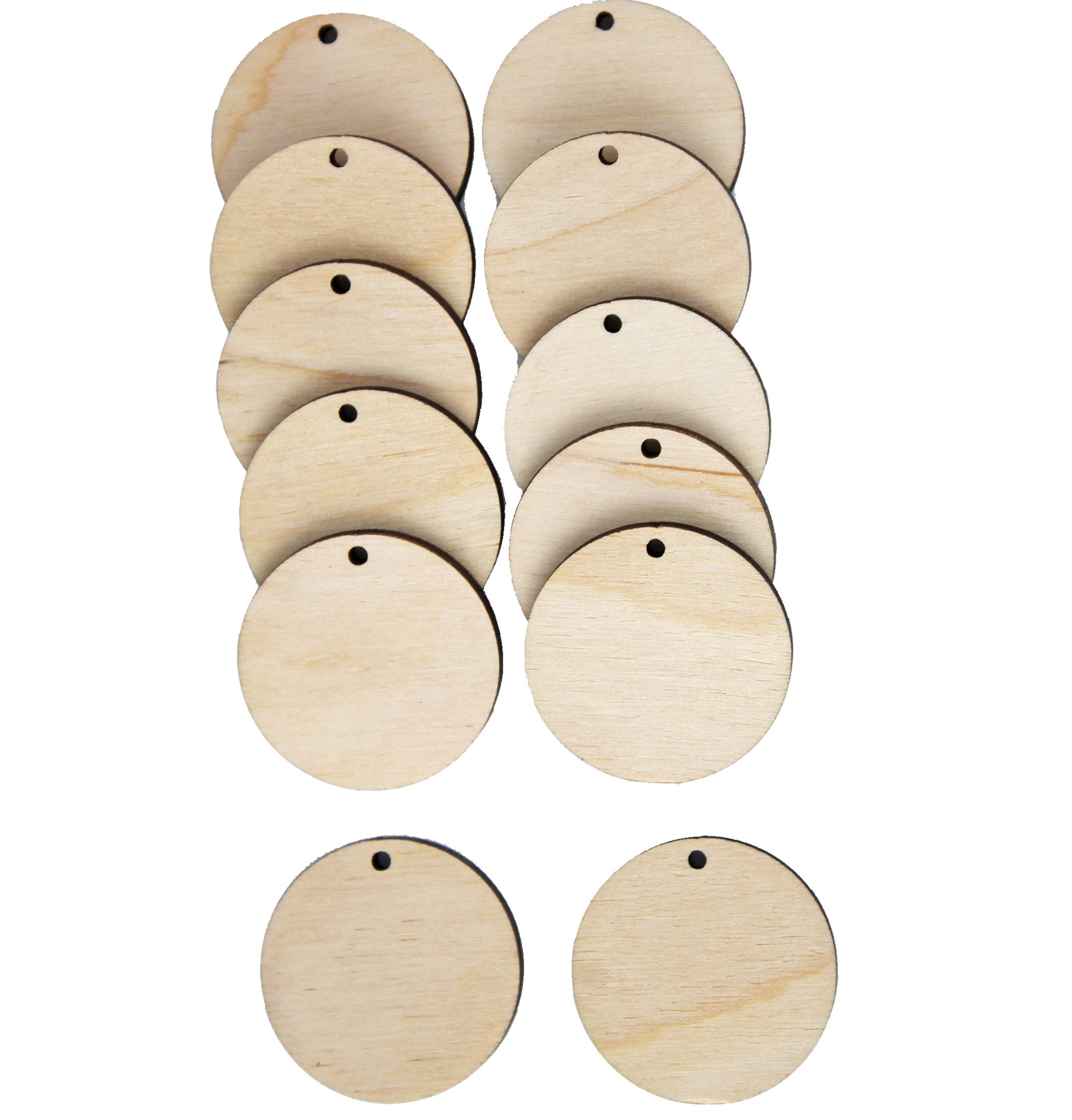 BULK (12pc to 100pc) Unfinished Wood Laser Cutout Hoop Hoops