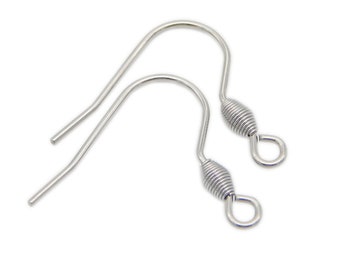 ALL QUANTITIES - Stainless Steel Silver French Fish Hooks Ear Wires with Jump Rings Earring Kit Great for Wood Earrings Jewelry