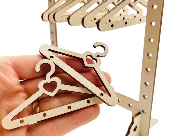 Deluxe Wood Heart Earring Display Hangers With or Without the Clothes Rack