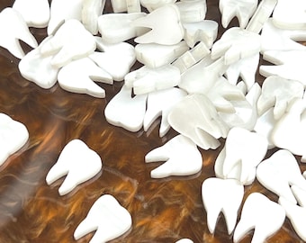 Acrylic Tooth Earring Stud Blanks, DIY Cabochons