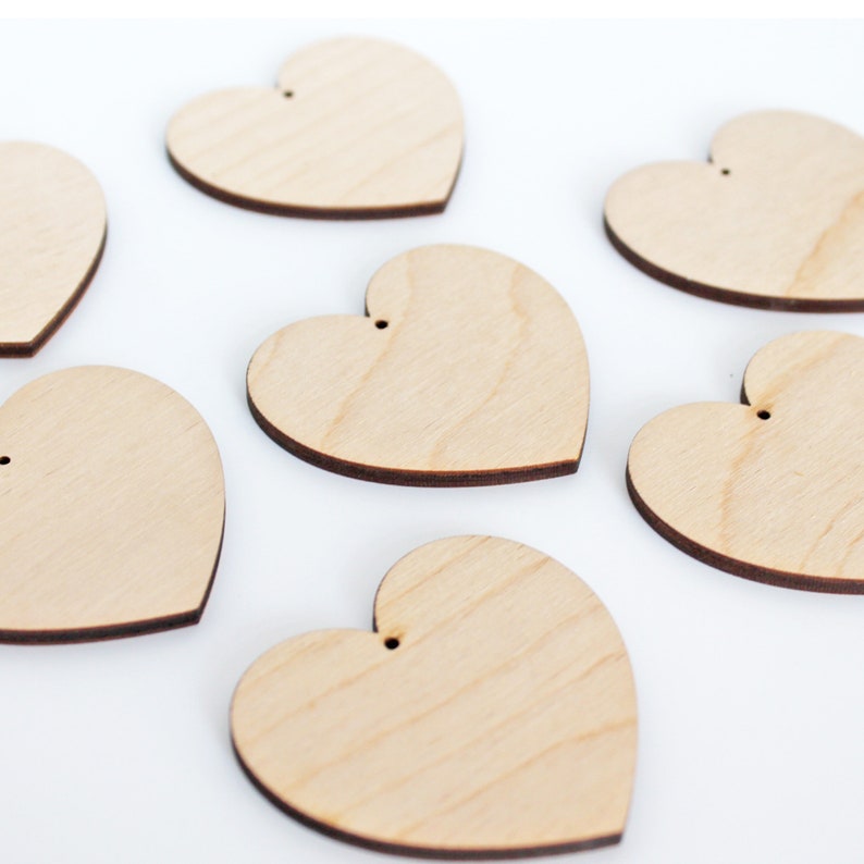 ALL SIZES BULK 12pc to 100pc Unfinished Wood Laser Cutout Solid Heart Earring Jewelry Blanks Shape Paint,Stain & More Crafts Made in Texas 画像 4