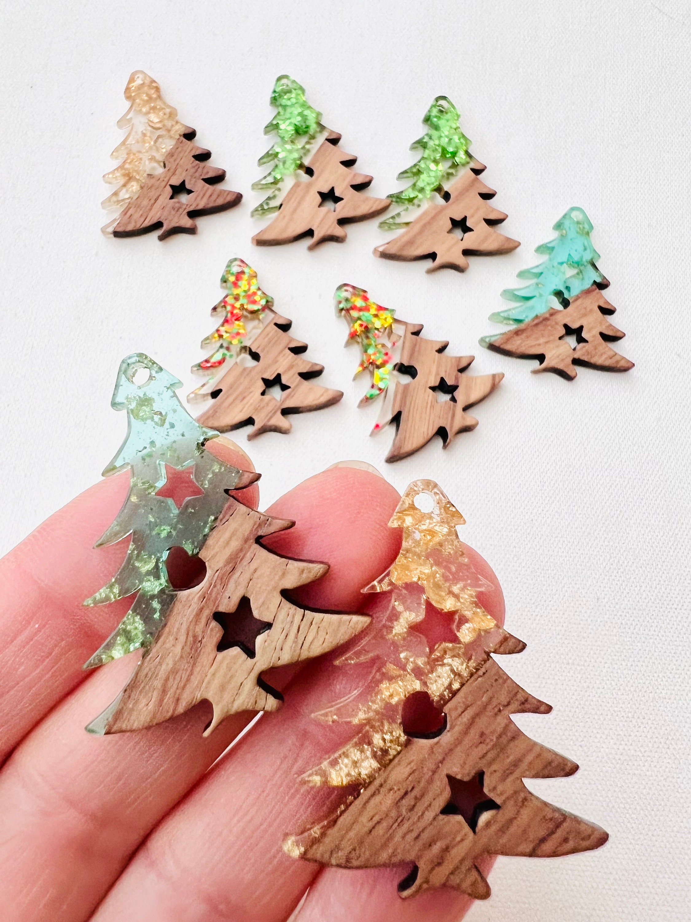 Diy Christmas Enamel Charms Christmas Tree Charms Earring - Temu