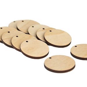 BULK (12pc to 100pc) Unfinished Wood Laser Cutout Hoop Hoops Circle Round Dangle Earring Jewelry Blanks Shape Crafts Made in Texas