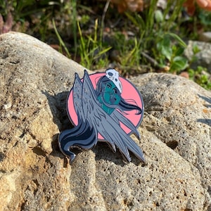 Raven Mythical Avis Fairy Raven Enamel Pin Mythical Creatures Fairy Enamel Pin Mythical Creature Enamel Pin 2 Inches