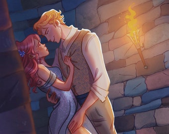 13x18 Kunstdruck Die Ballade von Never After OUABH Evangeline and Jacks Bookish Merch Leser Geschenk Für Sie Buch Paare Geschenk für Buchliebhaber